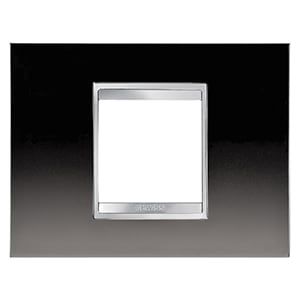 GEWISS - GEWGW16202ML PLACCA LUX 2P METAL.CANNA DI FUCILE