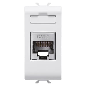 GEWISS - GEWGW10424 PRESA RJ45 - CATEGORIA 6 - FTP - 1 MODULO CHORUSMART - BIANCO LUCIDO