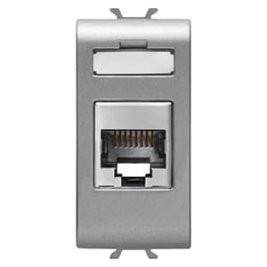 GEWISS - GEWGW14424 PRESA RJ45 - CATEGORIA 6 - FTP - 1 MODULO CHORUSMART - TITANIO