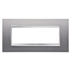GEWISS - GEWGW16206MI PLACCA LUX 6P INOX SPAZZOLATO