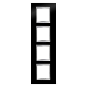 GEWISS - GEWGW16229TN PLACCA LUX INT.2+2+2+2M V.NERO TONER