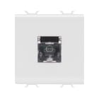 GEWISS - GEWGW10409 PRESA TELEFONICA STANDARD INTERNAZIONALE - RJ11 - MORSETTI A VITE - 2 MODULI - BIANCO LUCIDO - CHORUSMART