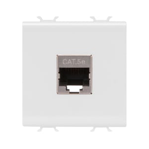 GEWISS - GEWGW10436 PRESA RJ45 - CATEGORIA 5e - FTP - 2 MODULI - BIANCO LUCIDO - CHORUSMART