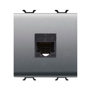 GEWISS - GEWGW14434 PRESA RJ45 - CATEGORIA 5e - UTP - 2 MODULI - TITANIO - CHORUSMART