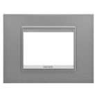 GEWISS - GEWGW16203XA PLACCA LUX 3M METAL ALL.SATI.MONOCHROM