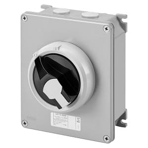 GEWISS - GEWGW70415M INTERRUTTORE SEZIONATORE ROTATIVO - HP - DA PARETE - COMANDO - CASSETTA IN METALLO - 40A 4P - MANOPOLA NERA LUCCHETTABILE - IP66