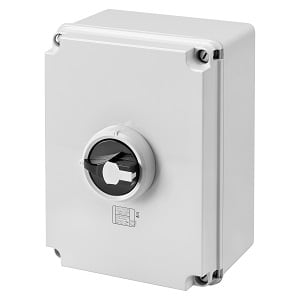 GEWISS - GEWGW70421P INTERRUTTORE SEZIONATORE ROTATIVO - HP - COMANDO - CASSETTA IN MATERIALE ISOLANTE - 100A 3P - MANOPOLA NERA LUCCHETTABILE - IP66/67/69
