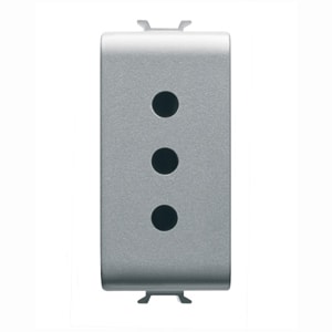 GEWISS - GEWGW14201 PRESA 1M 2P+T 10A P11 ST.ITA.TITANIO