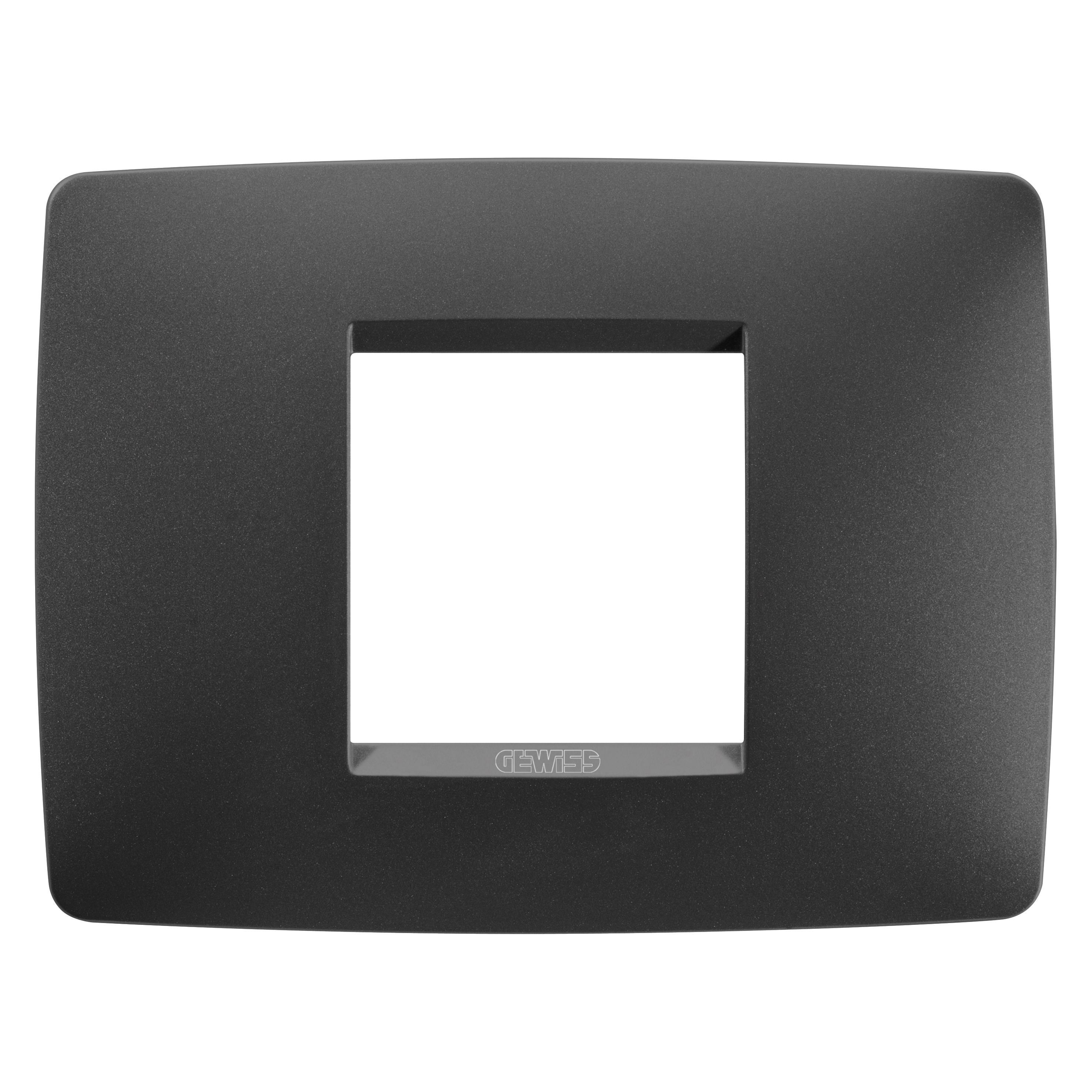 GEWISS - GEWGW16102VN PLACCA ONE 2M NERO SATINATO