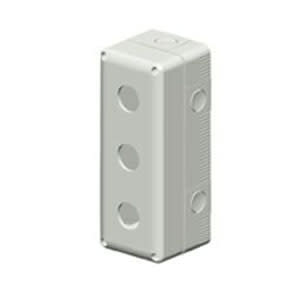 GEWISS - GEWGW27103 CONTENITORE VUOTO PER PULSANTI, COMANDI E SEGNALATORI - 3 POSTI - DIAMETRO 22mm - COPERCHIO GRIGIO RAL 7035 - IP66