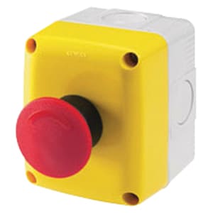 GEWISS - GEWGW27202 CONTENITORE COMPLETO DI OPERATORE - 1 POSTO - 1NA 1NC- PULSANTE EMERGENZA - IP66
