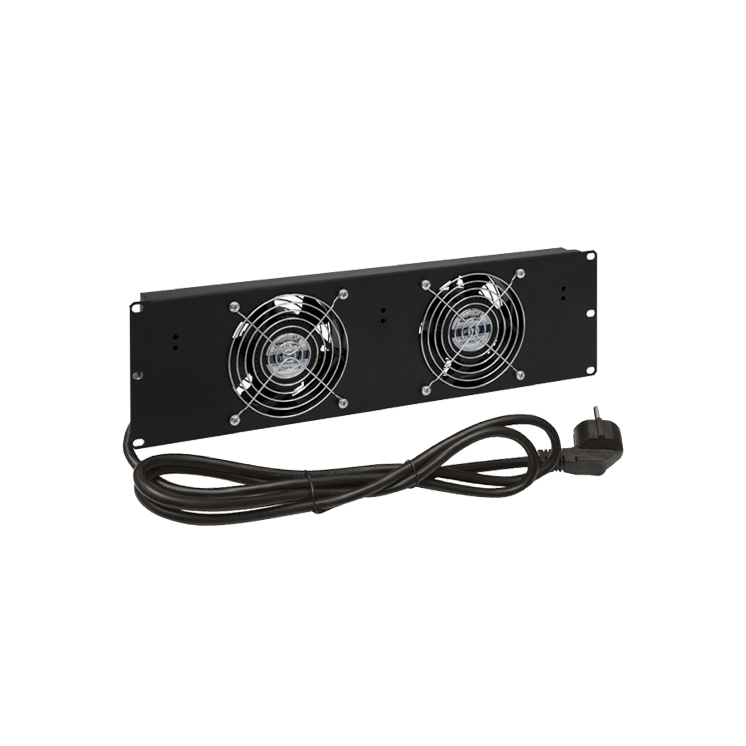 GEWISS - GEWGW38479 UNITA' DI VENTILAZIONE - ARMADI PAVIMENTO 19'' - 2 VENTOLE E TERMOSTATO - NERO