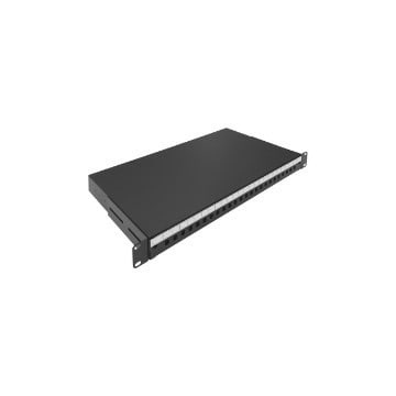 GEWISS - GEWGW38613 CASSETTO OTTICO VUOTO 19" - 24 BUSSOLE ST - 1U - NERO