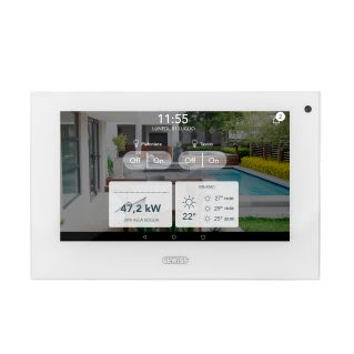 GEWISS - GEWGWA9007CB PANNELLO TOUCH 7'' CON FUNZIONE VIDEOCITOFONO E SUPERVISIONE DOMOTICA - BIANCO
