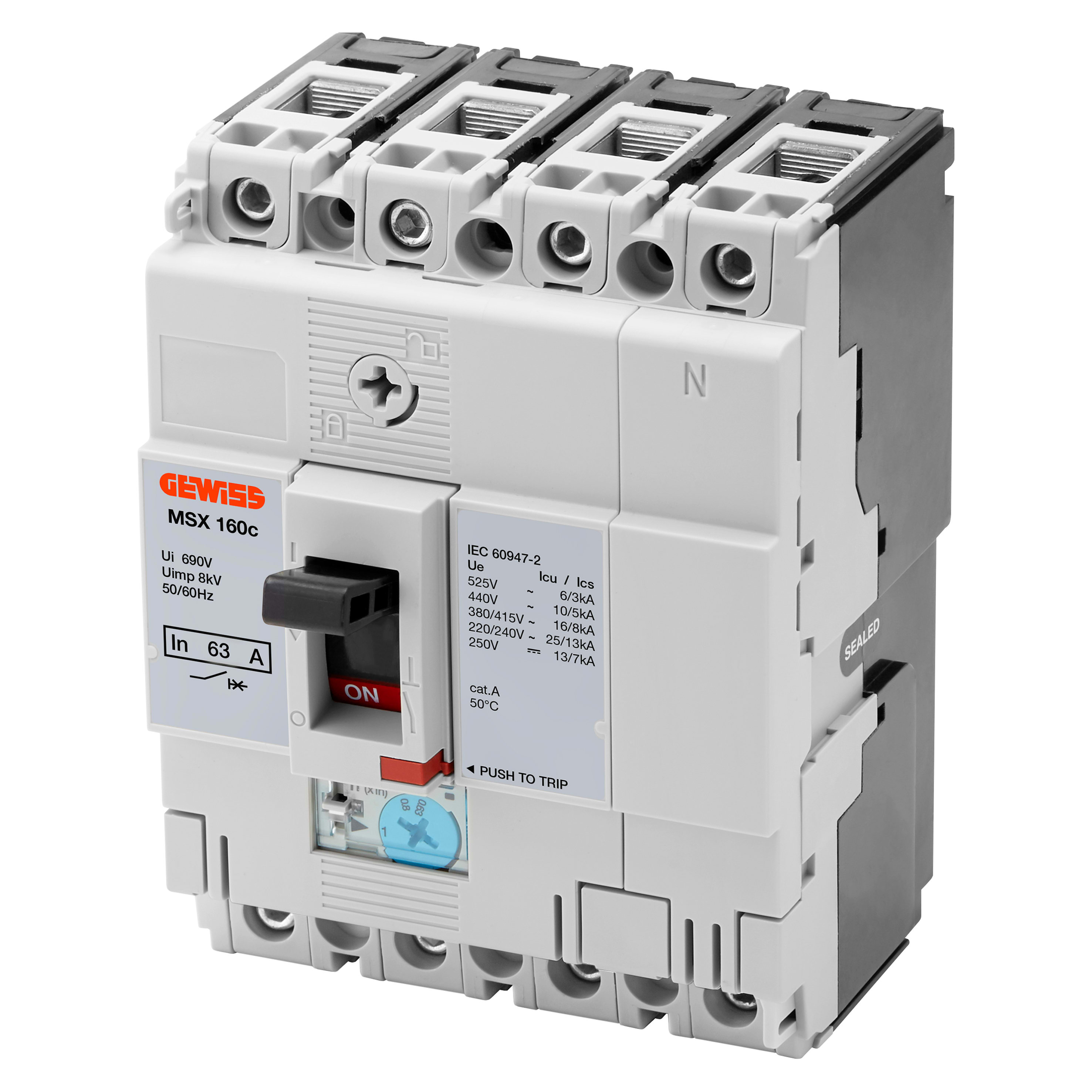 GEWISS - GEWGWD9015 MSX 160C 3P+N 100A 16KA TRMF TERM.FW