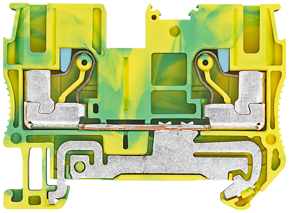 SIEMENS - SIE8WH60000CH07 Morsetto PE in tecnica IPO, 6 mm², larghezza 8,2 mm, giallo-verde, 2 punti di collegamento