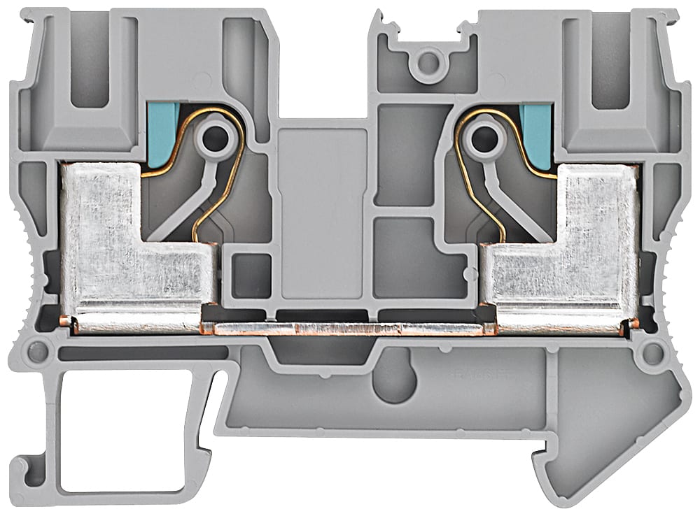 SIEMENS - SIE8WH60000AJ00 Morsetto passante in tecnica IPO, 10 mm² larghezza 10,0 mm, grigio 1000 V, 2 punti di collegamento