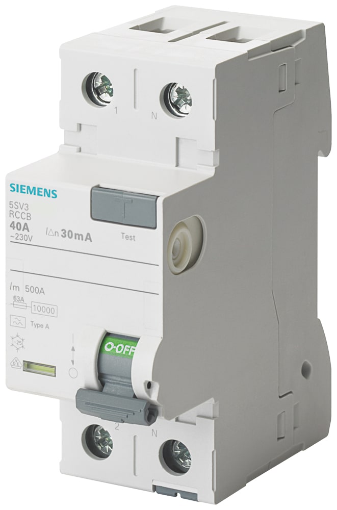 SIEMENS - SIE5SV36126KK01 DIFF. 2P 25A 0,3A TIPO AK 3KA (8/20)