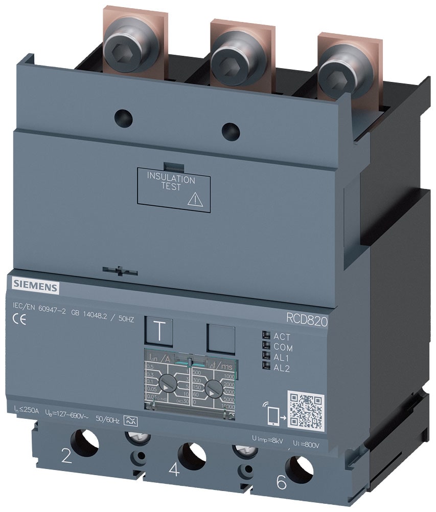 SIEMENS - SIE3VA92230RL30 MOD. RCD820 X 3VA22 3P I=250A U=127-690V