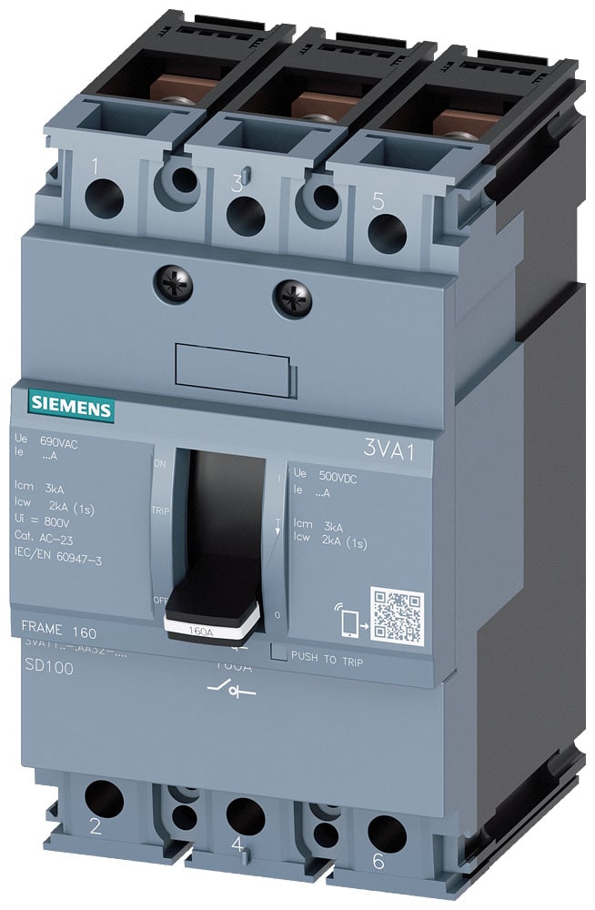 SIEMENS - SIE3VA11161AA320AA0 SEZ. AUT. 3VA 160A 3P L/T