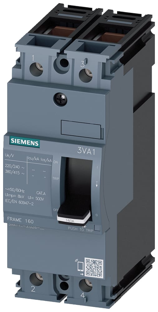 SIEMENS - SIE3VA11803ED260AA0 INT.AUT.3VA 80A 2P 25KA TM FTFM B/T