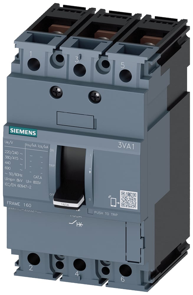 SIEMENS - SIE3VA11123ED320AA0 INT.AUT.3VA 125A 3P 25KA TM FTFM L/T
