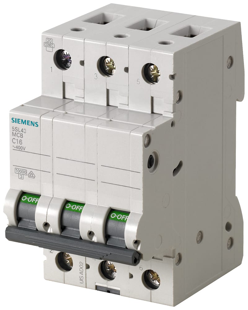 SIEMENS - SIE5SL43047 Interruttore magnetotermico 400 V 10 kA, a 3 poli, C, 4 A