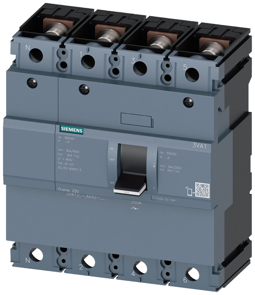 SIEMENS - SIE3VA12251AA420AA0 SEZ. AUT. 3VA 250A 4P L/T