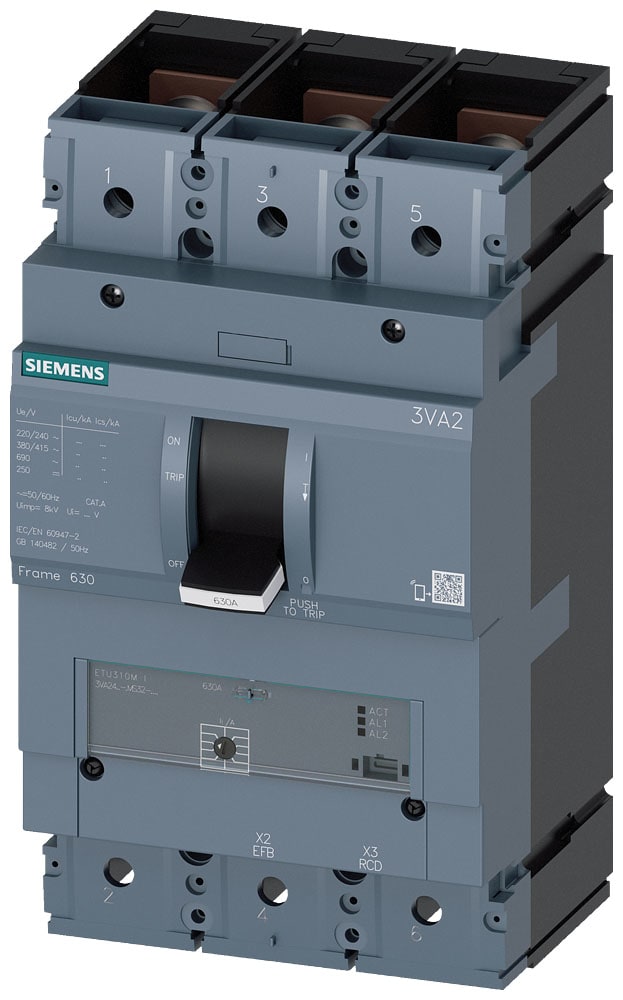 SIEMENS - SIE3VA24407MS320AA0 INT.AUT.3VA 400A 3P 110KA ETU3 AM L/T