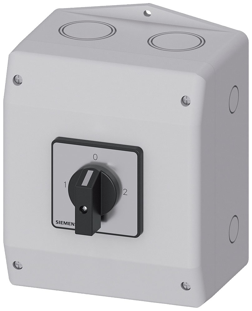 SIEMENS - SIE3LD21657UB01 SENTRON, sezionatore sottocarico 3LD, commutatore, a 3 poli, Iu: 25 A