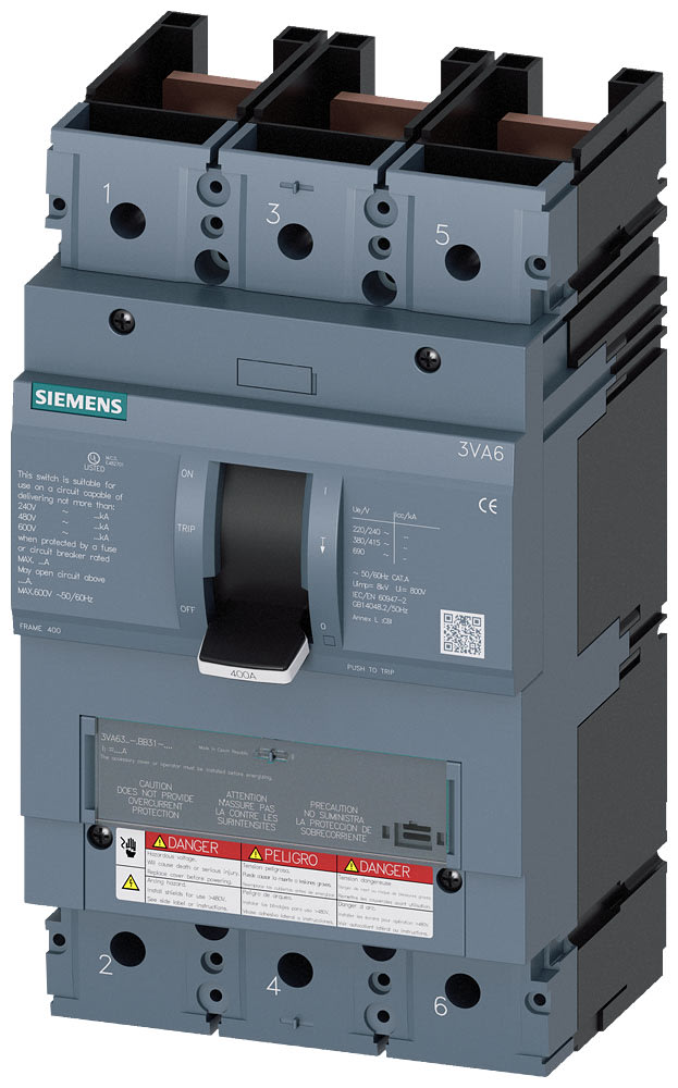 SIEMENS - SIE3VA63401BB310AA0 MCS UL BG400 400A 3P 100KA