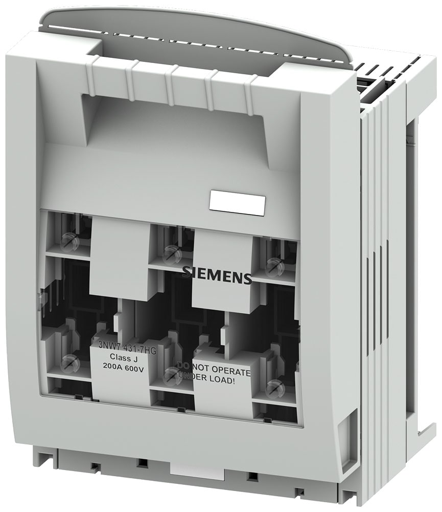 SIEMENS - SIE3NW74317HG SENTRON, portafusibili, Class J, a 3 poli, In: 200 A, Un AC: 600 V