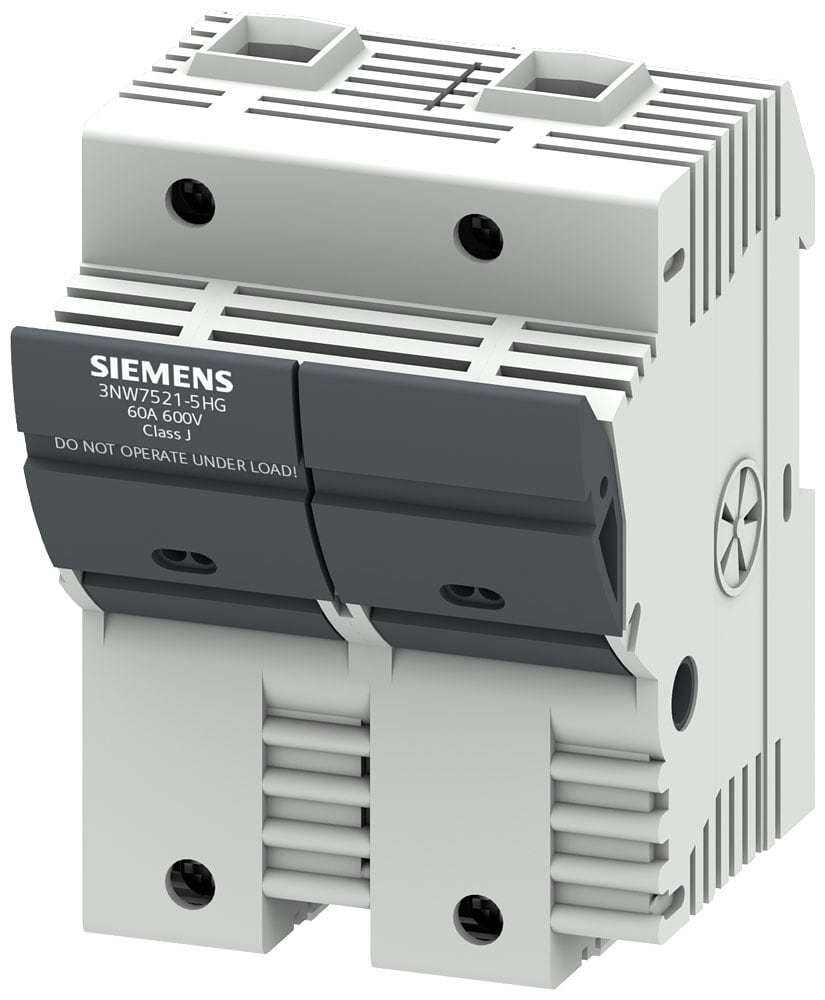 SIEMENS - SIE3NW75215HG SENTRON, portafusibili, Class J, a 2 poli, In: 60 A, Un AC: 600 V