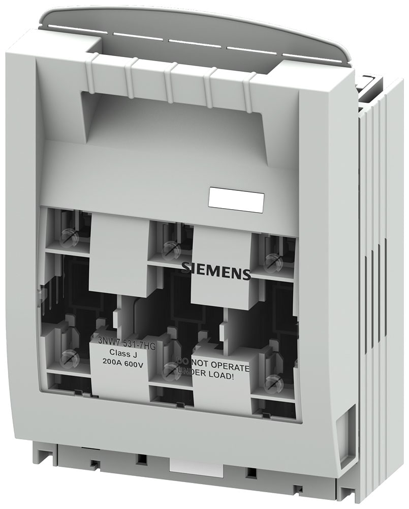 SIEMENS - SIE3NW75317HG SENTRON, portafusibili, Class J, a 3 poli, In: 200 A, Un AC: 600 V