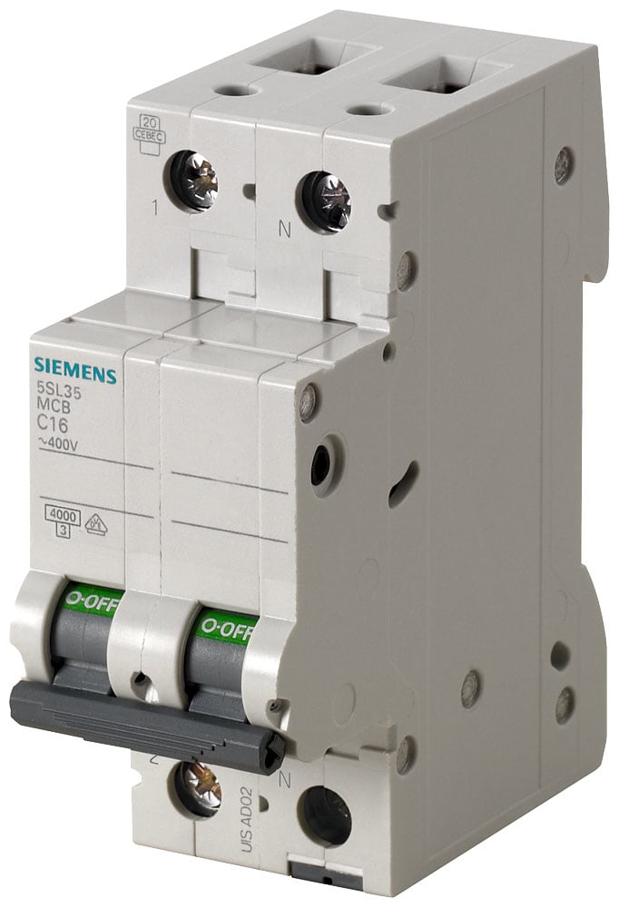 SIEMENS - SIE5SL35637 interruttore magnetotermico 230 V 4,5kA, 1+a N poli, C, 63A