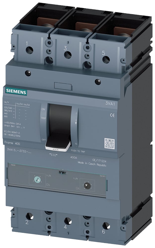 SIEMENS - SIE3VA13325EF320AA0 INT.AUT.3VA 320A 3P 55KA TM ATAM L/T