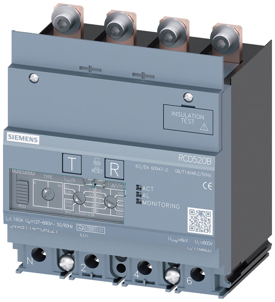 SIEMENS - SIE3VA91140RL21 MODULO RCD520B X 3VA11 4P I=160A U=480V