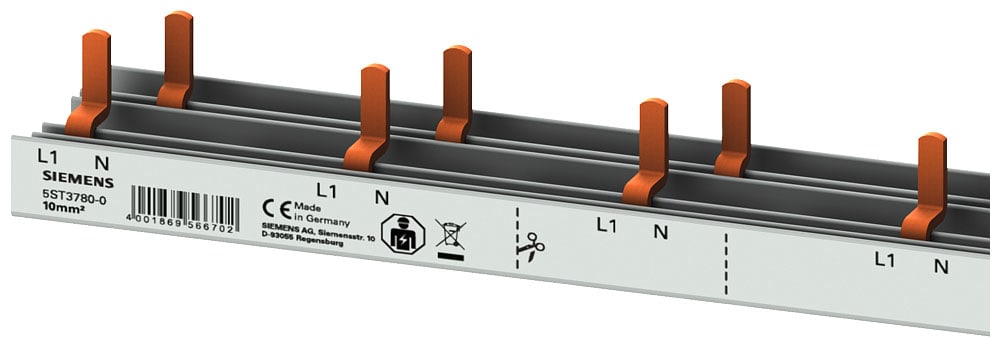 SIEMENS - SIE5ST37800 SBAR.10 MM2 1P+N 5SM6 + 5SV1 + CA 1000MM