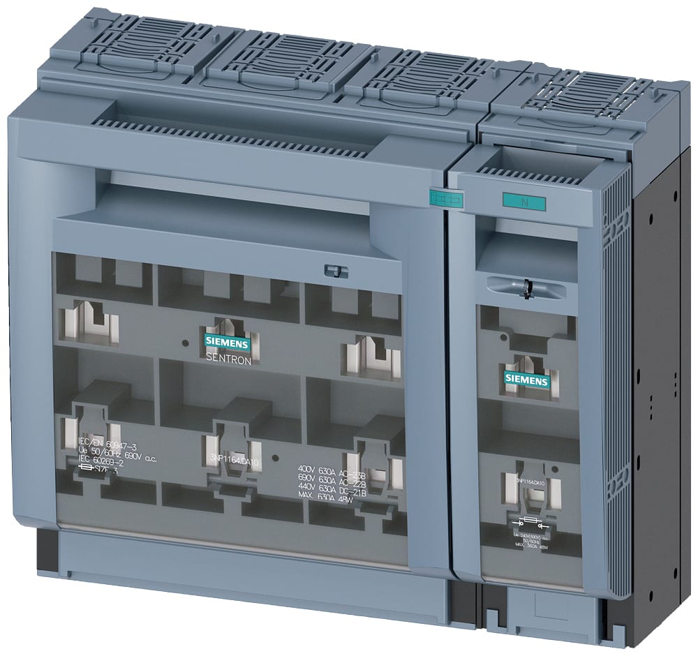SIEMENS - SIE3NP11641DA10 SEZ.FUS.NH2 4P 630A FIX PIAST. 70MM SBAR