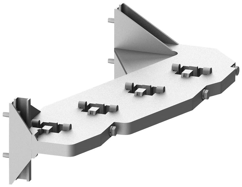 SIEMENS - SIE8PQ40000BA32 Supporto sbarre di distribuzione verticali a gradini, 2x 30x10mm