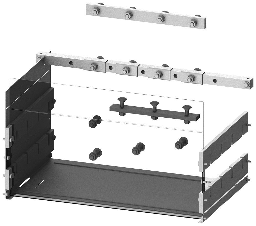 SIEMENS - SIE8PQ60005BA51 Collegamento sbarra collettrice verticale 3WA GC I, esecuzione fissa La: 600 mm per porta modulare