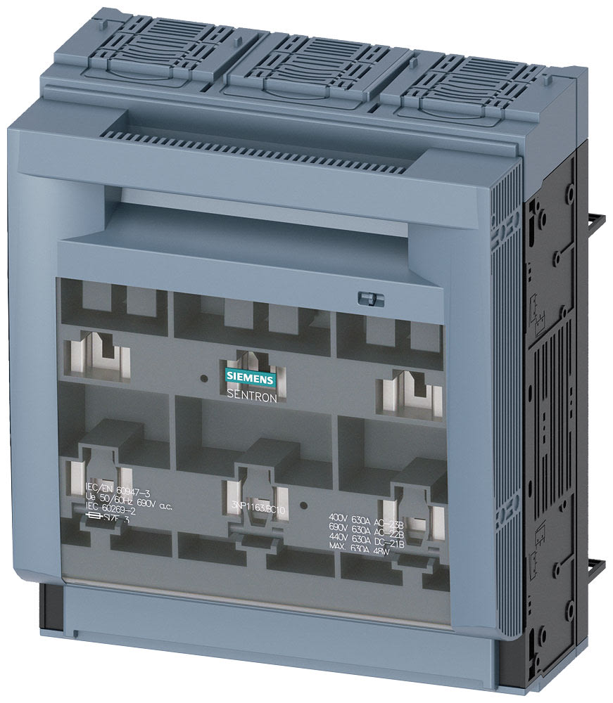SIEMENS - SIE3NP11631BC10 SEZ.FUS.NH3 630A 60MM INC.32/70MM AL.SB.