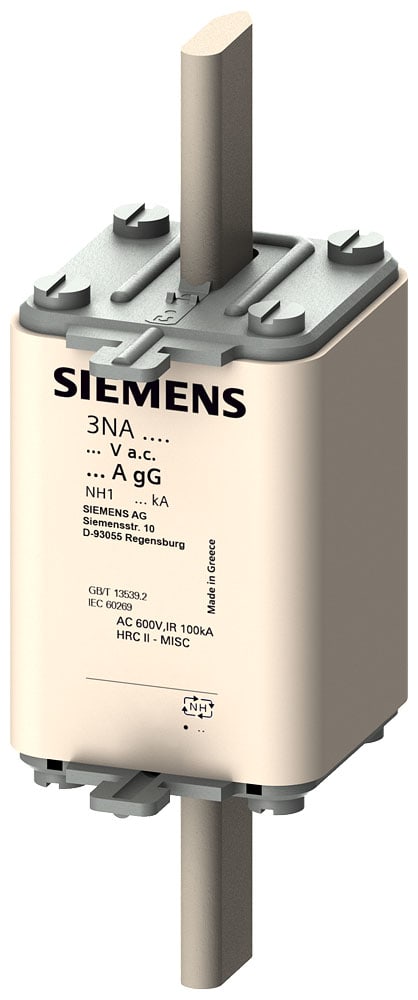 SIEMENS - SIE3NA3144 Cartuccia fusibile NH, NH1, In: 250 A, gG, Un AC: 500 V, Un DC: 440 V