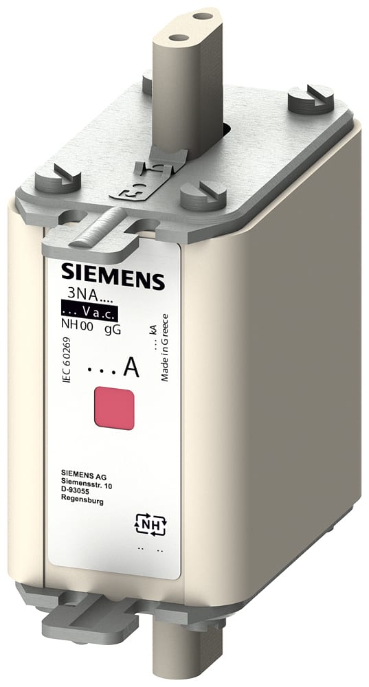 SIEMENS - SIE3NA78247 Cartuccia fusibile NH, NH00, In: 80 A, gG, Un AC: 500 V, Un DC: 250 V
