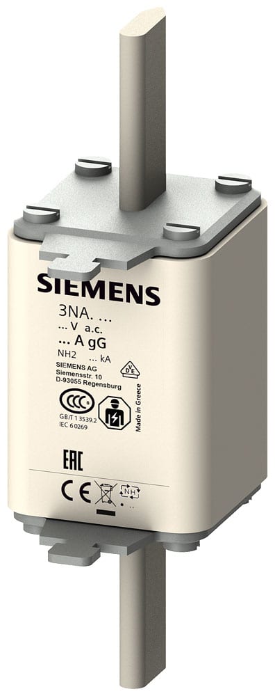 SIEMENS - SIE3NA3230 Cartuccia fusibile NH, NH2, In: 100 A, gG, Un AC: 500 V, Un DC: 440 V