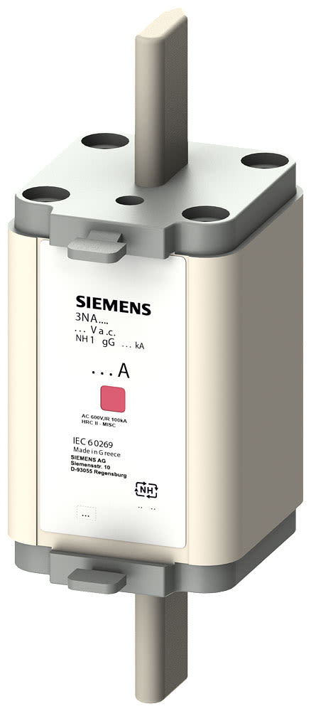 SIEMENS - SIE3NA61444 Cartuccia fusibile NH, NH1, In: 250 A, gG, Un AC: 400 V, segnalazione combinata,