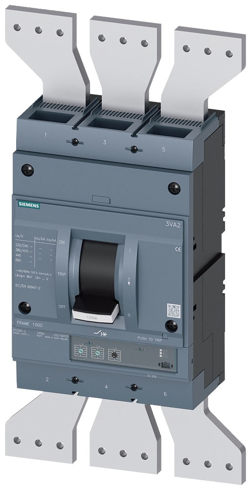 SIEMENS - SIE3VA26125HL320AA0 INT.AUT.3VA 1250A 3P 55KA ETU3 LI L/T