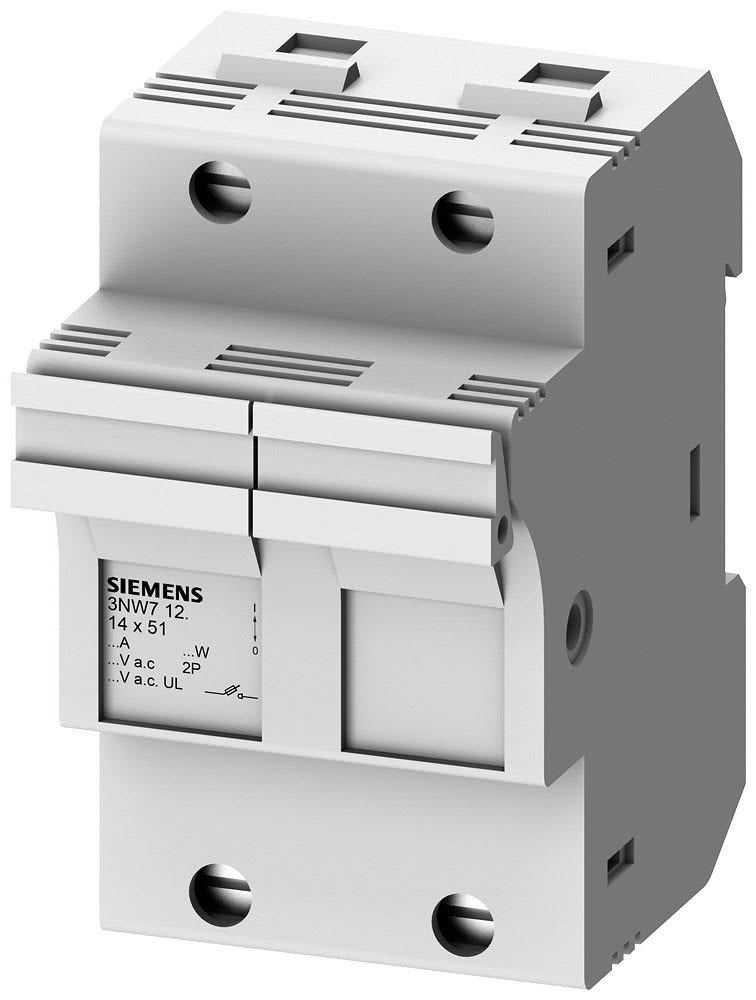 SIEMENS - SIE3NW7122 SENTRON, portafusibili, 14 x 51 mm, a 2 poli, In: 50 A, Un AC: 690 V