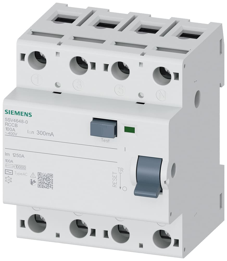 SIEMENS - SIE5SV46480 DIFF. NON ACC. 4P 100A 0,3A 400V
