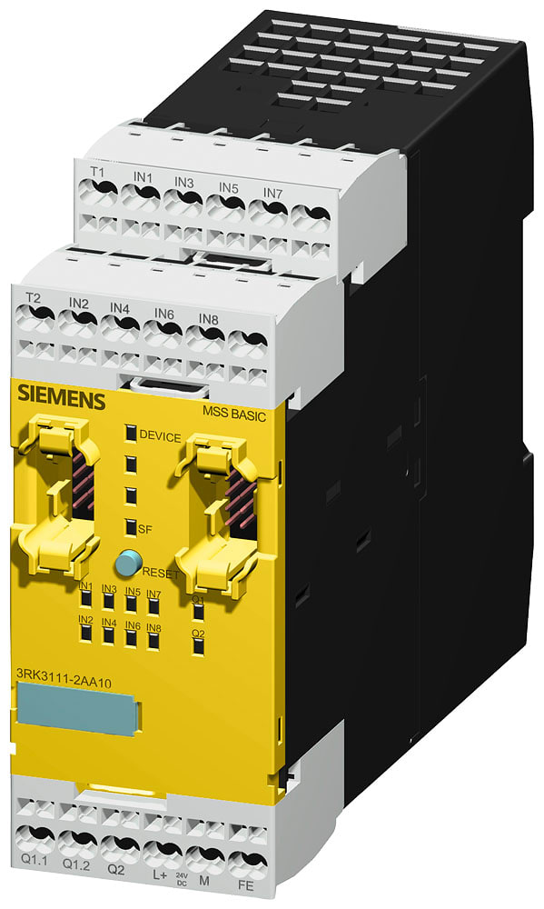 SIEMENS - SIE3RK31112AA10 SIRIUS, modulo centrale 3RK3 Basic per sistema di sicurezza modulare 3RK3, 4/8F-DI